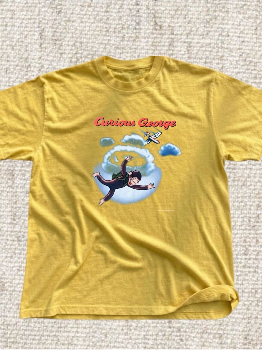 Gildan Yellow Curious George Graphic Tee